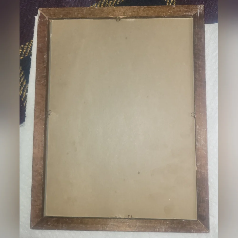 Vintage Snoopy and Woodstock Framed Glass Mirror